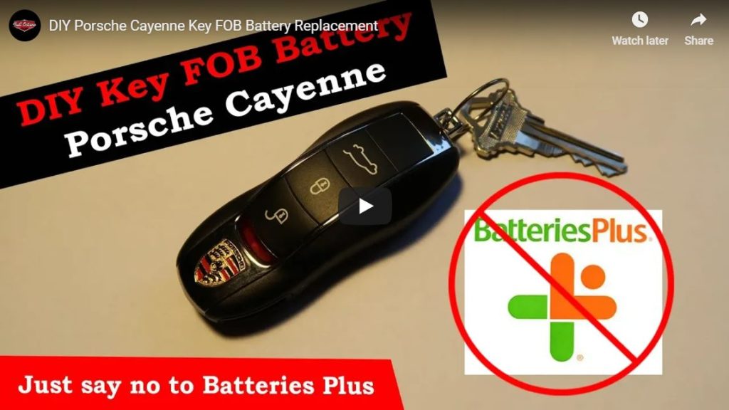 DIY Porsche Cayenne Key FOB Battery Replacement Full Octane Garage
